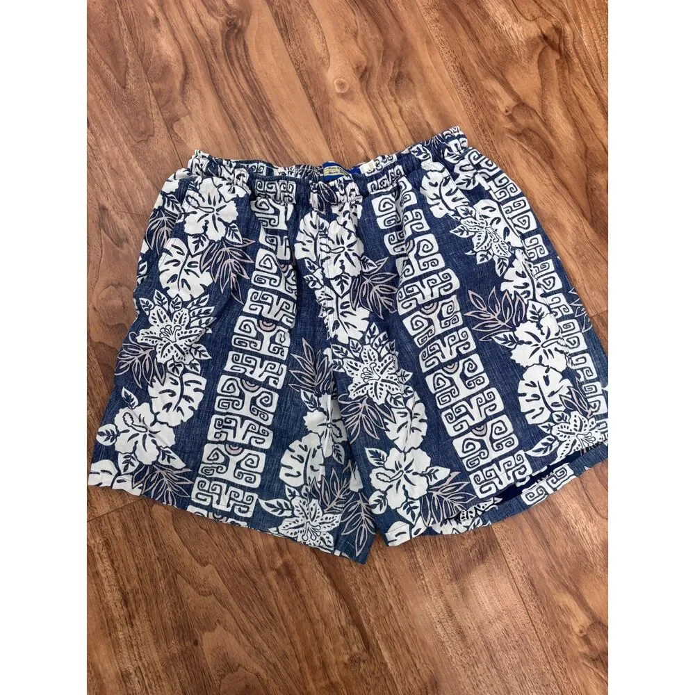 Phil Edwards by Reyn Spooner Hawaiian Print Swim Trunks Men’s Large Cotton